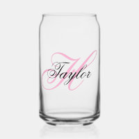 Black and Pink Fancy Monogram