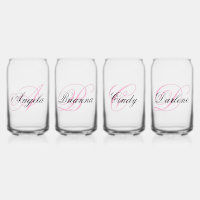 Black and Pink Fancy Monogrammed