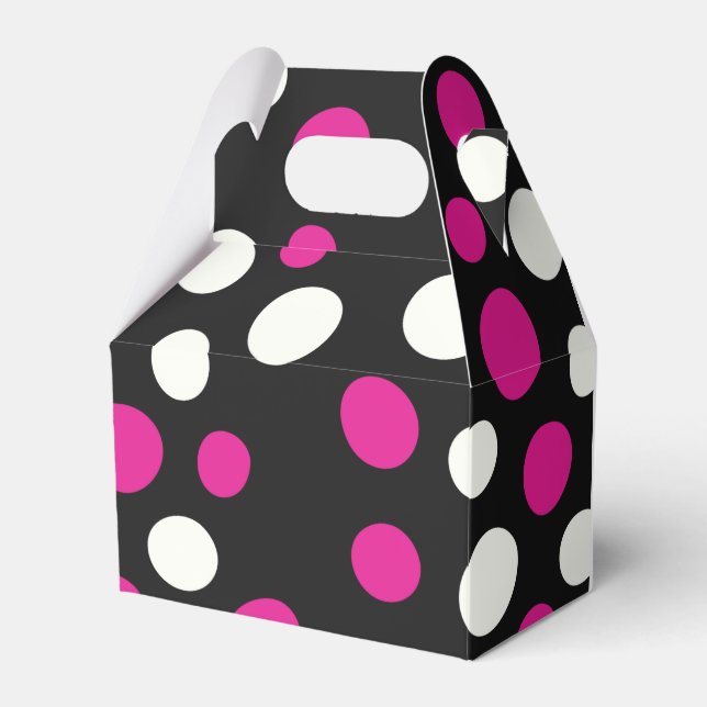 Black and pink  favour box (Front Side)