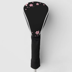 Black And Pink Flowers  Golf Head Cover