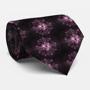 Black And Pink Fractal Tie