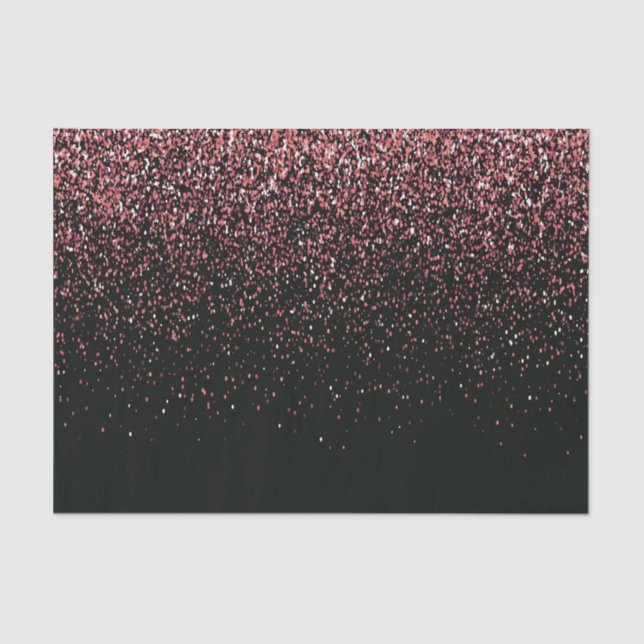 Black and Pink Glitter Tissue Paper (Front)