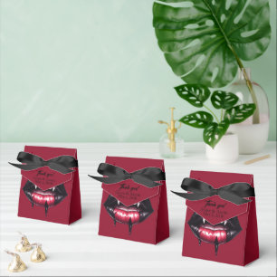 Black and Pink Gothic Bleeding Teeth Favour Boxes