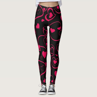 Black and pink legging a new fashion legging black