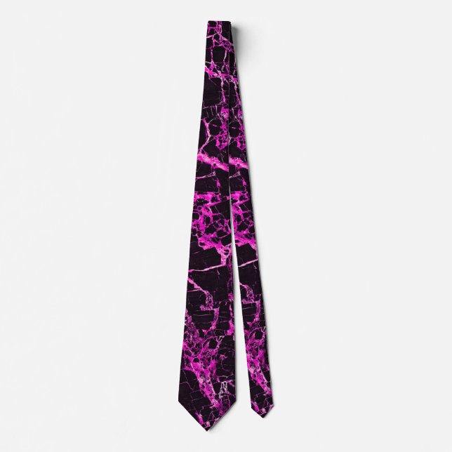 Black and Pink Marble, Tie (Front)