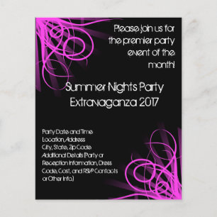 Black and Pink Music , DJ or Dance Event Flyer