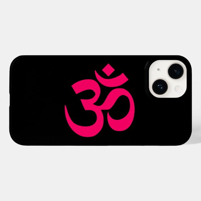 Black and Pink Om Symbol Case-Mate iPhone Case (Back (Horizontal))