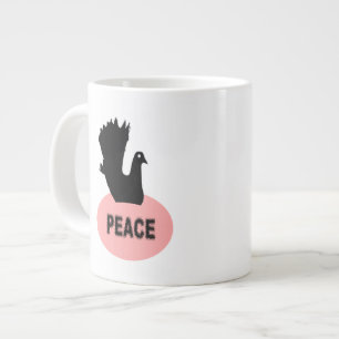 Black and Pink Peace Dove Mug