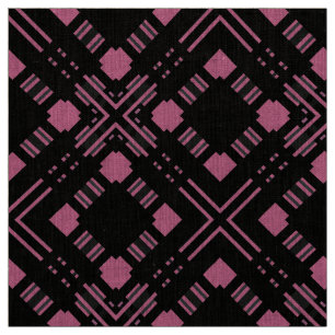 Black and pink plaid fabric