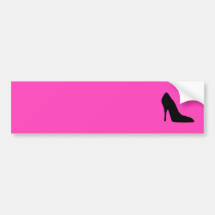 Black and Pink Pumps Bumper Sticker
