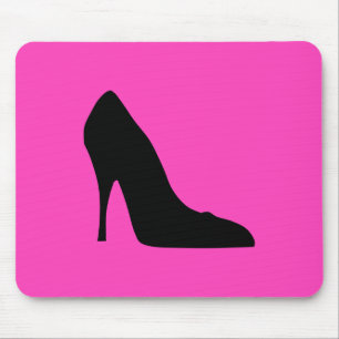 Black and Pink Pumps Mouse Mat