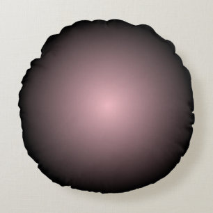 Black and Pink Radial Gradient Round Cushion