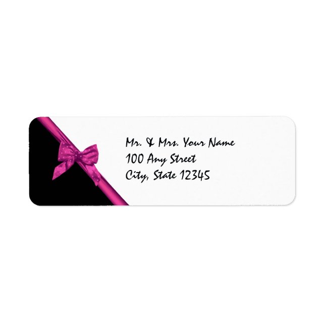 Black and Pink Satin Ribbon (Front)