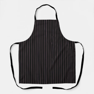 black and pink striped apron