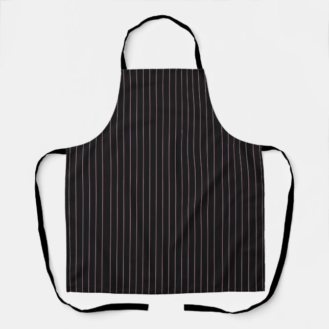 black and pink striped apron (Front)