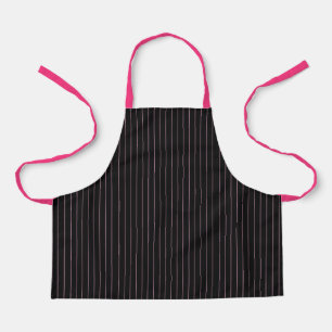 black and pink striped apron