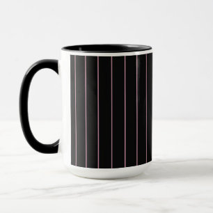 black and pink striped mug