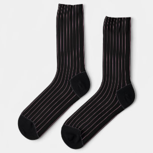black and pink striped socks