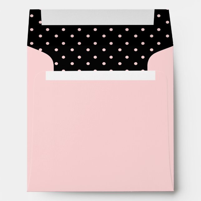 Black and Pink Wedding Shower Invitation Envelope (Back (Bottom))