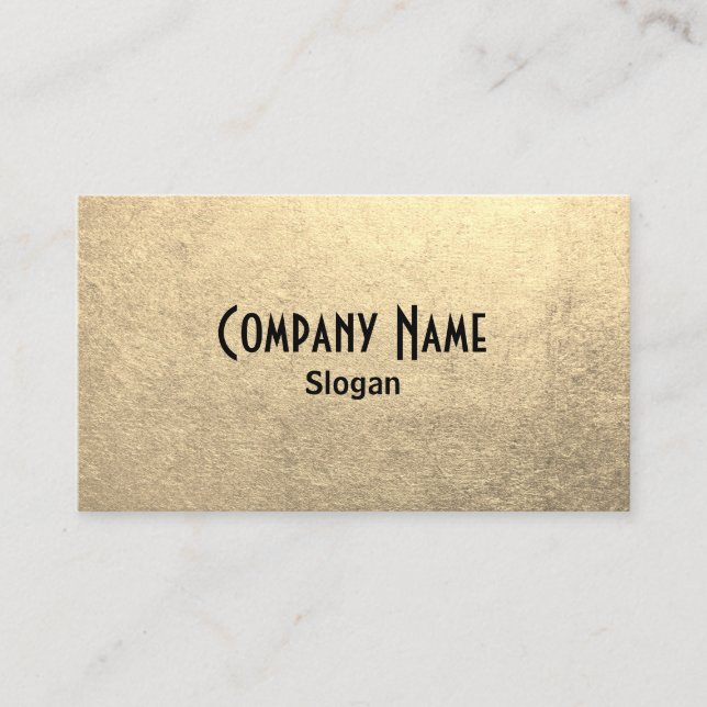 Black and Platinum Gold Foil Photo Business Card (Front)
