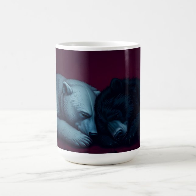 Black and Polar Bear Coffee Mug (Center)
