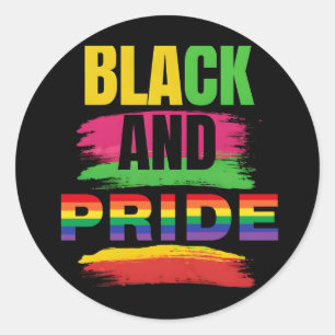 Black and pride sticker sheet