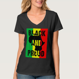 Black And Proud African Map African American T-Shirt