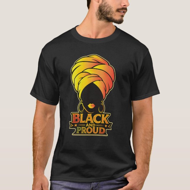 Black and Proud – Afro Queen Art T-Shirt (Front)