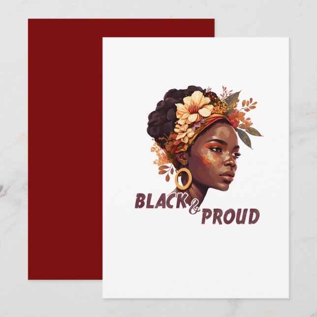 Black and Proud  Holiday Card (Front/Back)