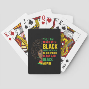 Black and Proud Unapologetic Black Queen Playing Cards