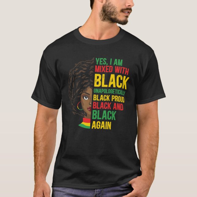 Black and Proud | Unapologetic | Black Queen T-Shirt (Front)