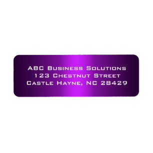 Black and Purple Business Return Address Sticker