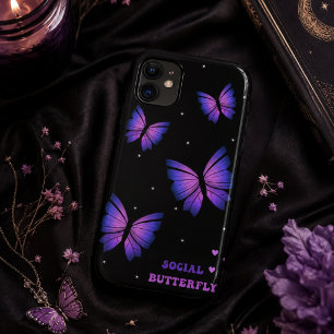 Black and purple Butterfly Phone case 
