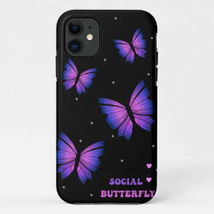 Black and purple Butterfly Phone case