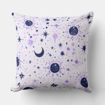 Black and Purple Celestial Sun Moon Stars