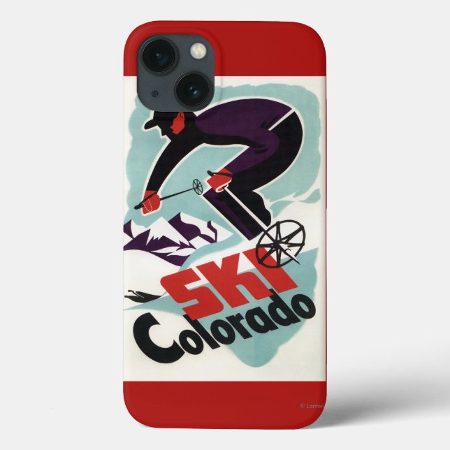 Black and Purple Clothed Skier Case-Mate iPhone Case (Back)