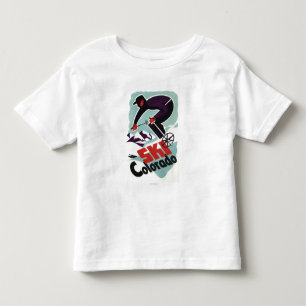 Black and Purple Clothed Skier Toddler T-Shirt