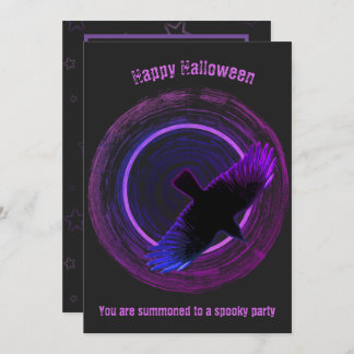 Black and Purple Crow Halloween