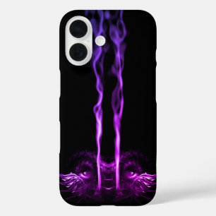Black and Purple Dragon Smoke iPhone 16 Case