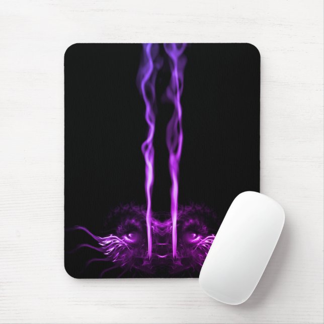 Black and Purple Dragon Smoke Mouse Mat (With Mouse)