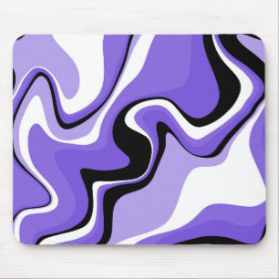 Black and Purple Fluid Abstract Mouse Mat