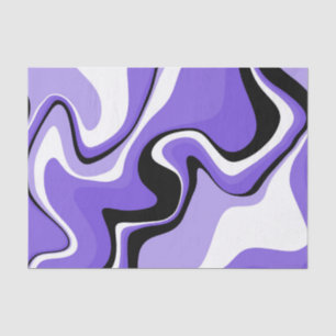 Black and Purple Fluid Abstract  Tissue Paper