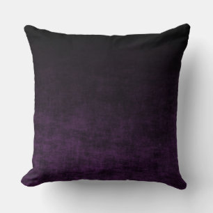 Black and Purple Grunge Ombre Texture Cushion