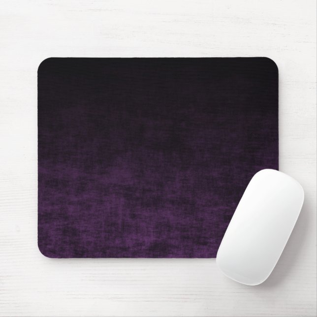 Black and Purple Grunge Ombre Texture Mouse Mat (With Mouse)