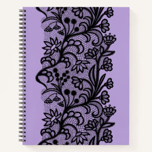 Black and purple Lace Notebook