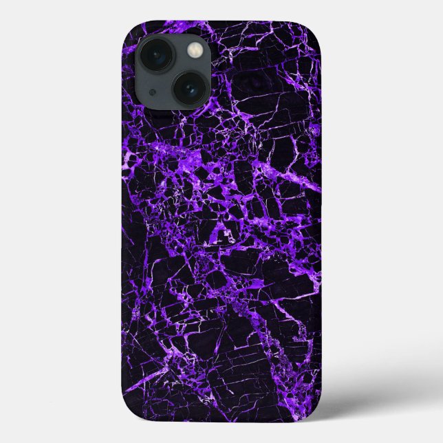 Black and Purple Marble, (Battery Charging) Case-Mate iPhone Case (Back)