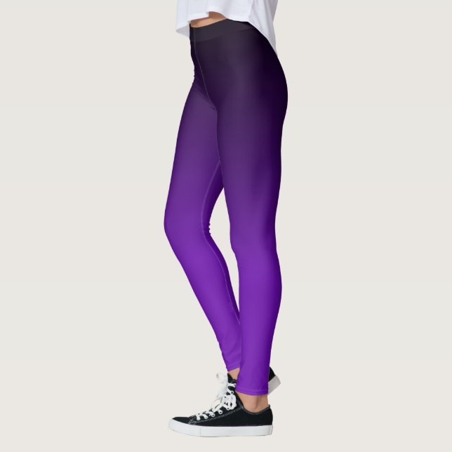 Black and Purple Ombre Pattern Leggings (Left)