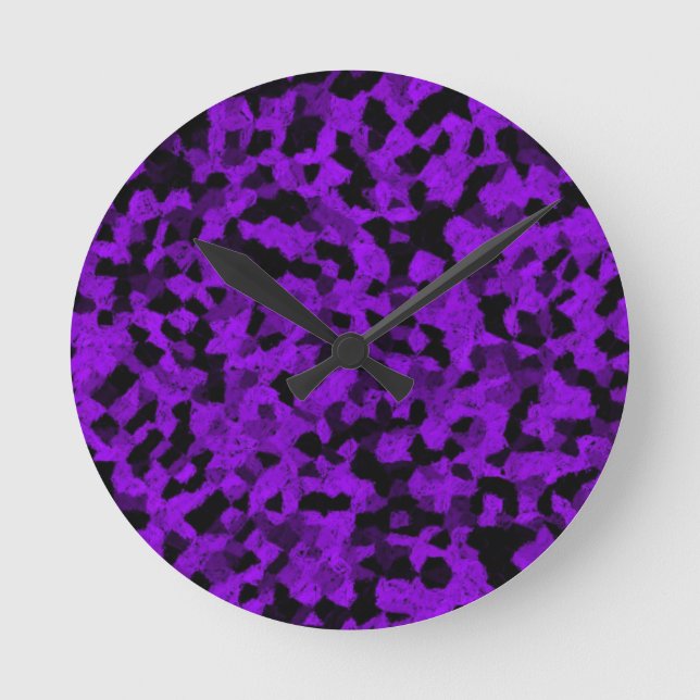 Black and Purple Round Clock (Front)