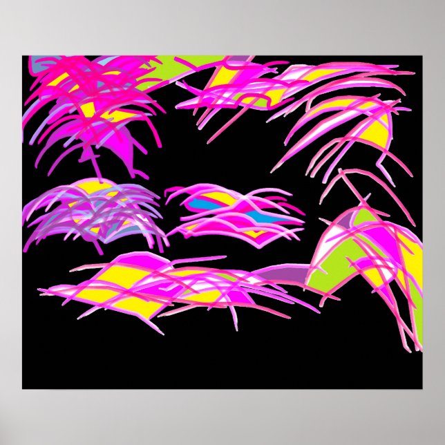 Black and purple splash poster vivid sharp colours (Front)