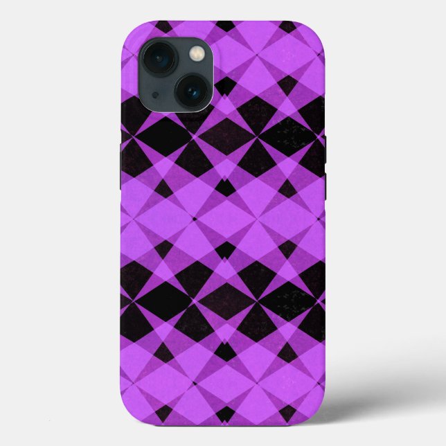 Black and purple stars pattern Case-Mate iPhone ca Case-Mate iPhone Case (Back)
